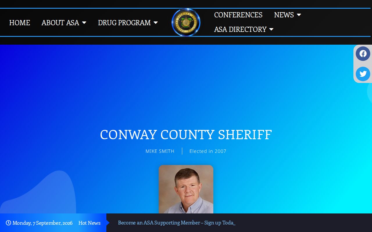 Arkansas Sheriffs Association Conway County profile